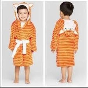 Cat & Jack Kids Unisex Hooded Fox Bath Robe 2T